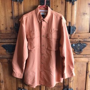 Magellan Orange Long Sleeve Men’s Fishing Shirt